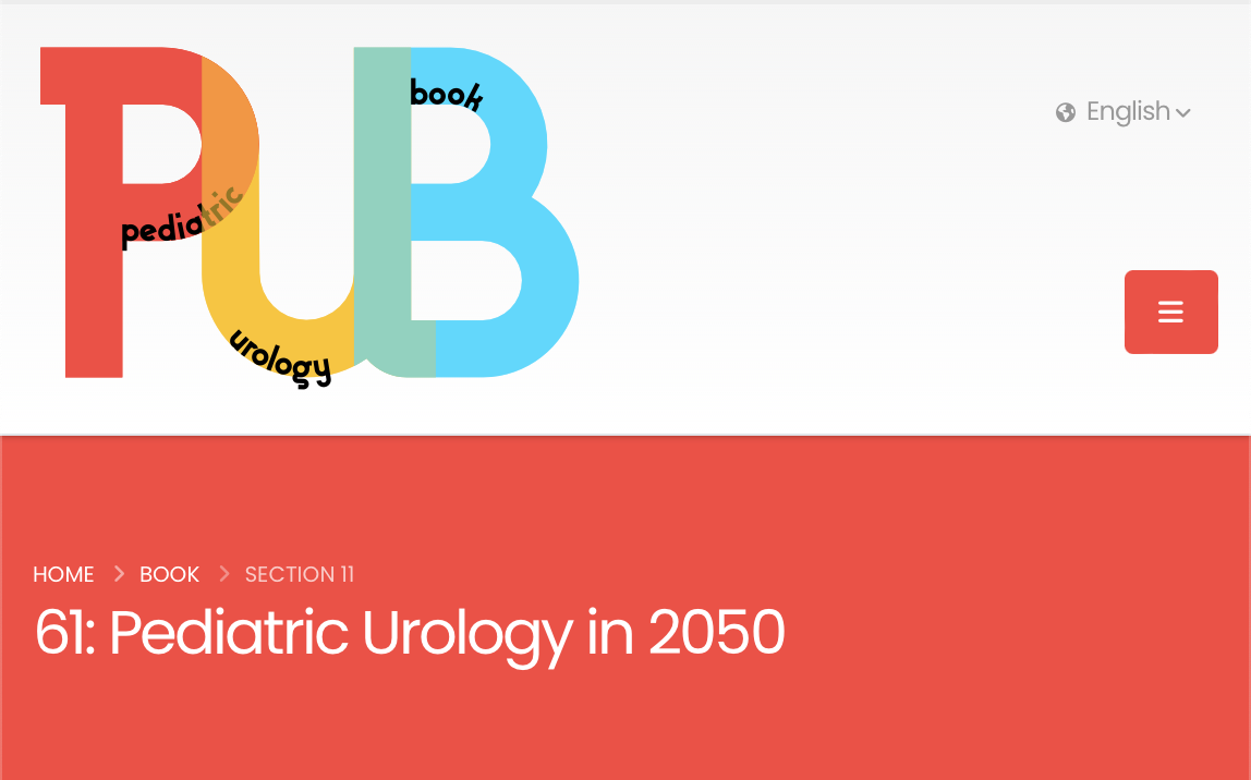 Pediatric Urology In 2050 | Pediatric Urology Book